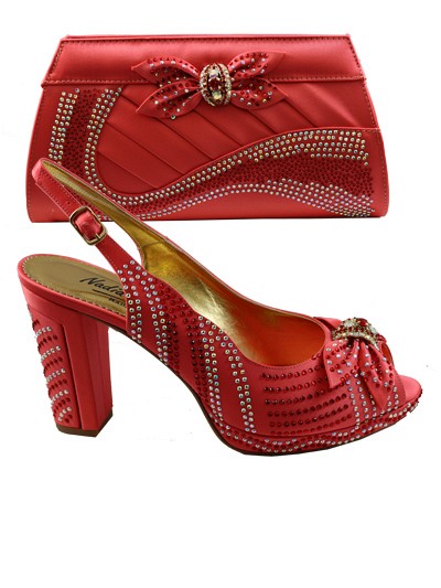 NFI178 | Coral | Nadia Ferri Shoes & Bag | Empire Textiles
