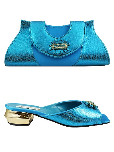 EVQ115 - Turquoise Evoque Sandals & Bag