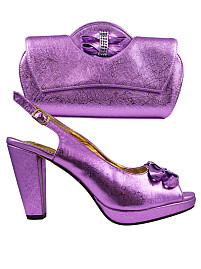 plum shoes and matching bag