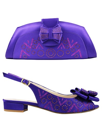 EDS1206 -Purple Enzo di Roma Shoe & Bag