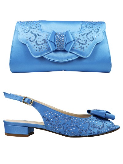 EDS1216 - Sea Blue Enzo di Roma Shoe & Bag 