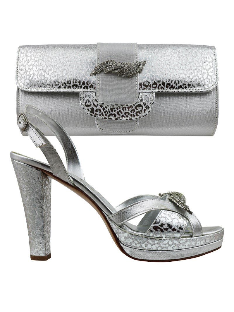 AYS1040- Silver Leather  Anthony Shoes 