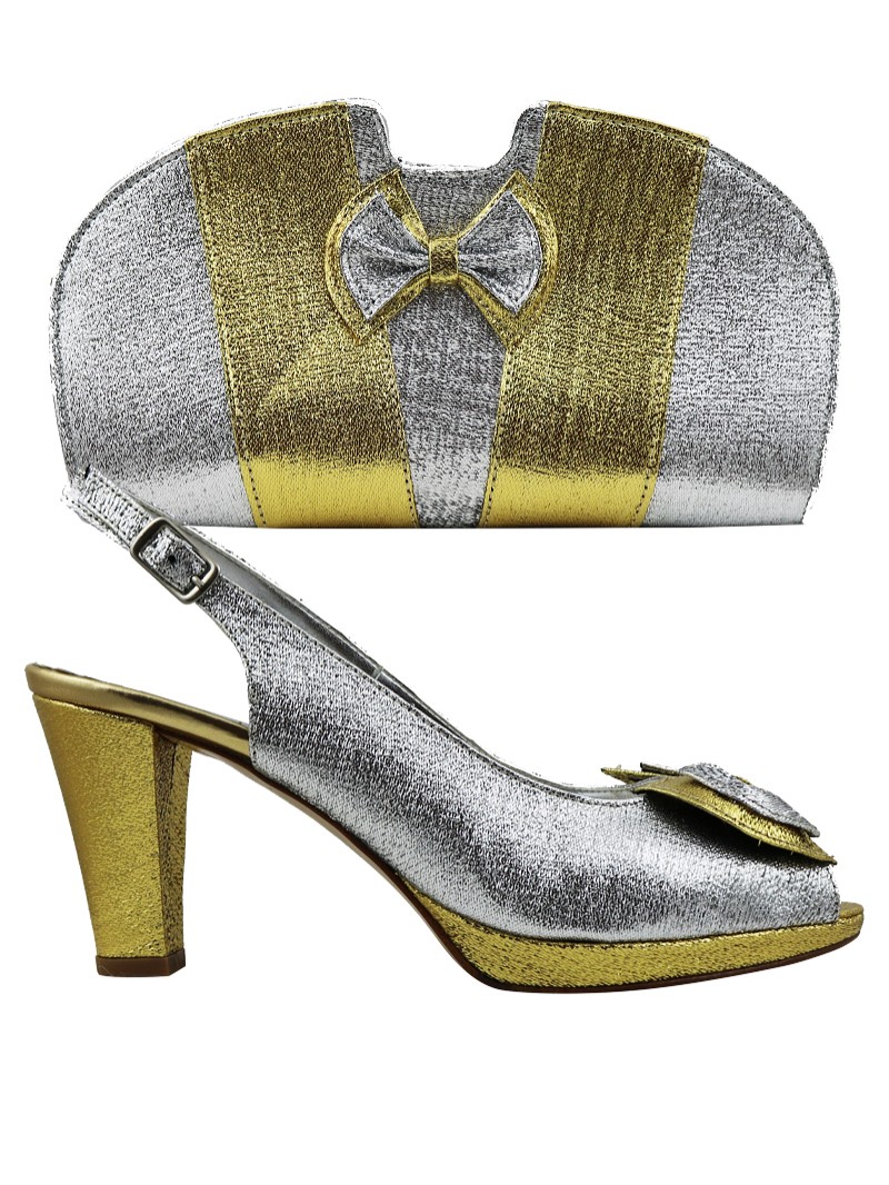AYS1052 - Silver & Gold Anthony Shoes 