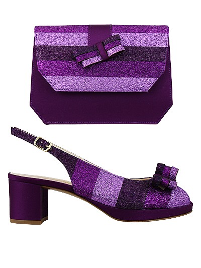 EDS1318 - Purple Enzo di Roma Shoe & Bag