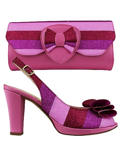 EDS1336 - Pink Enzo di Roma Shoe & Bag