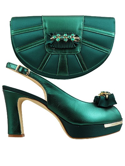MTB193 - Forest Green Leather Marta Fabi Shoes & Bag