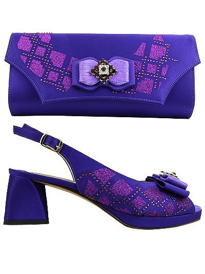EDS1453 - Purple Enzo di Roma Shoe & Bag