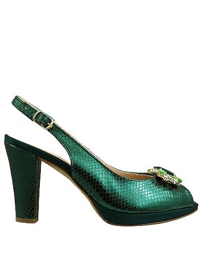 EDS1462 - Leather Green Enzo di Roma Shoe Only!!