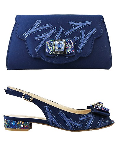 EDS1505 - Leather Navy Enzo di Roma Shoe & Bag