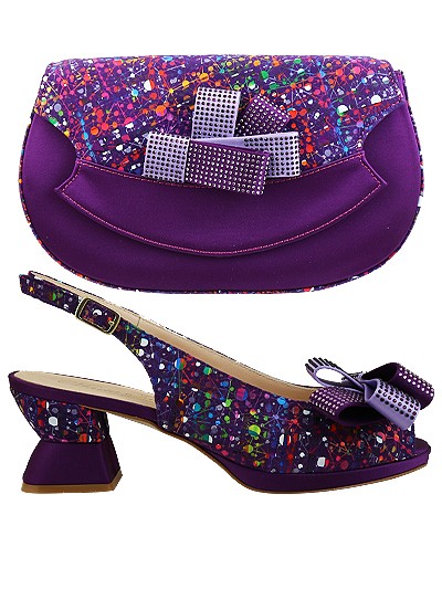 MTB211 - Purple Leather Marta Fabi Shoes & Bag