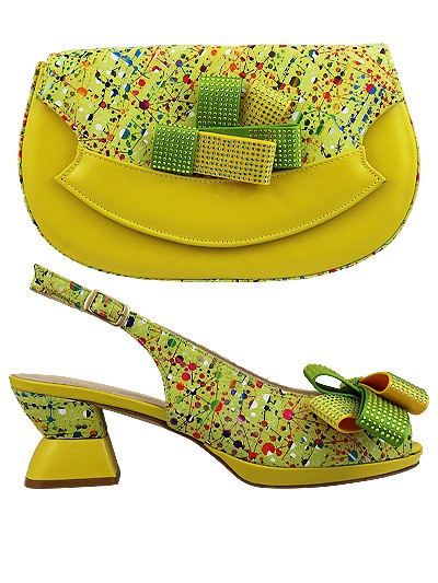 MTB212 - Yellow Leather Marta Fabi Shoes & Bag