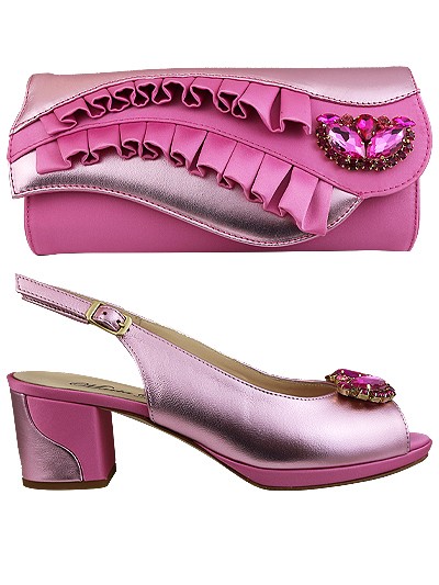 MTB226  - Baby Pink Leather Marta Fabi Shoes & Bag