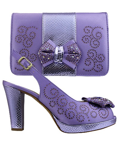 MLO101 -  Lilac Leather Martina Lorenzo Shoes & Bag