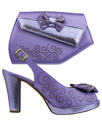 MLO101 -  Lilac Leather Martina Lorenzo Shoes & Bag