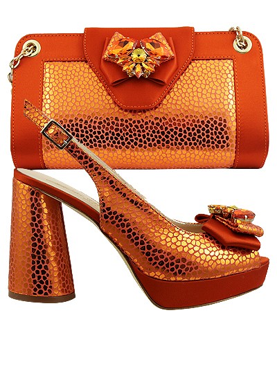 MTB250  -  Burnt Orange Leather Marta Fabi Shoes & Bag