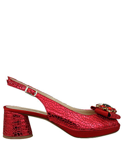 EDS1581 - Leather Red Enzo di Roma Shoe Only