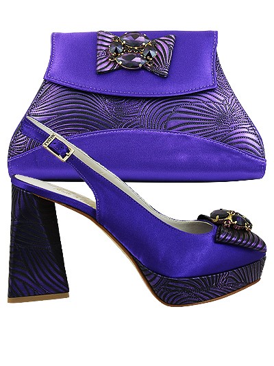 NFI483 -Purple Nadia Ferri Shoes & Bag