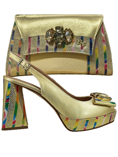 NFI492 - Gold Nadia Ferri Shoes & Bag