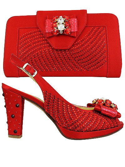 EDS1601 - Red Enzo di Roma Shoe & Bag