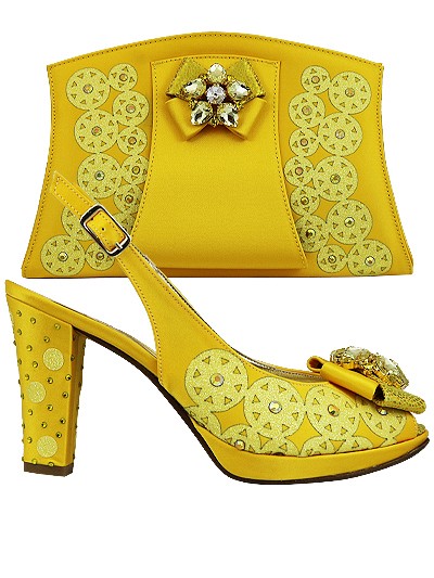 EDS1608 - Yellow Enzo di Roma Shoe & Bag
