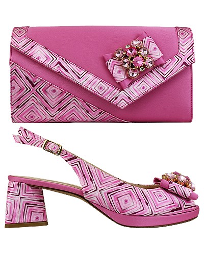 EDS1623 -Baby Pink Enzo di Roma Shoe & Bag