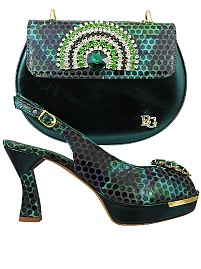 Empire Textiles - Bianca Italy. Matching Italian Shoes and Bag Set