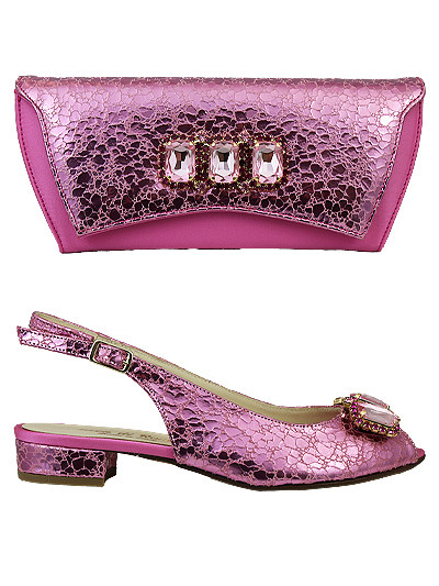 EDS1638 - Baby Pink Enzo di Roma Shoe & Bag