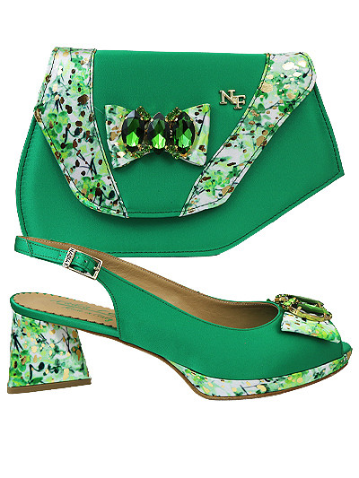 NFI499 - Green Nadia Ferri Shoes & Bag