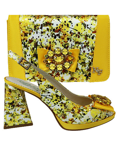 NFI511 - Yellow Nadia Ferri Shoes & Bag