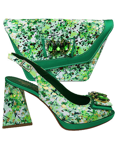 NFI513 - Green Nadia Ferri Shoes & Bag