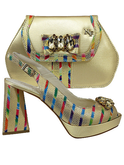 NFI514 - Gold Nadia Ferri Shoes & Bag
