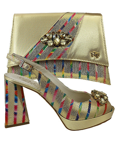 NFI530 - Gold Nadia Ferri Shoes & Bag