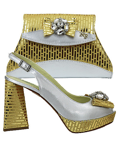 NFI552 - Silver & Gold Nadia Ferri Shoes & Bag