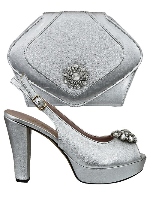 CHP114 - Silver Charlotte Parisi Shoes & Bag