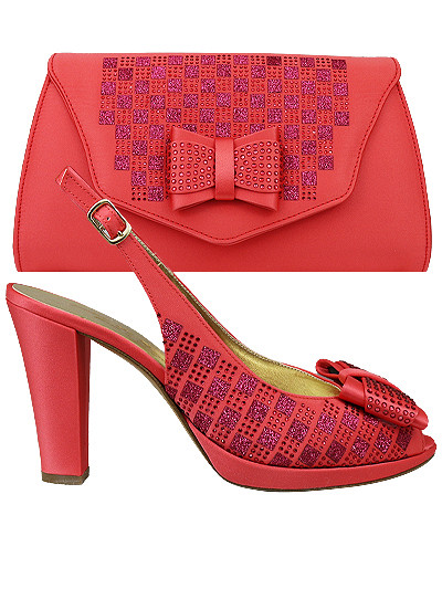 EDS1712 - Coral Enzo di Roma Shoe & Bag