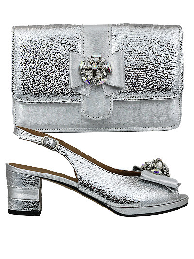 STP107 - Silver Salvatore Pepe Shoes & Bag