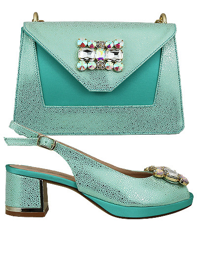 EDS1743 - Aqua Enzo di Roma Shoe & Bag