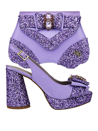 NFI594 - Lilac Nadia Ferri Shoes & Bag