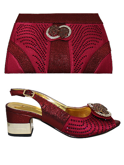 BLS801 - Wine Bellissimo Shoes & Bag