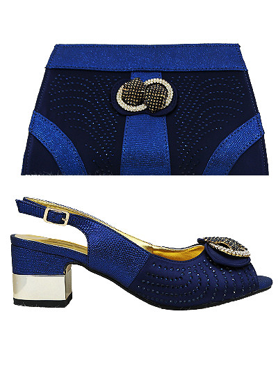 BLS801 - Navy Bellissimo Shoes & Bag