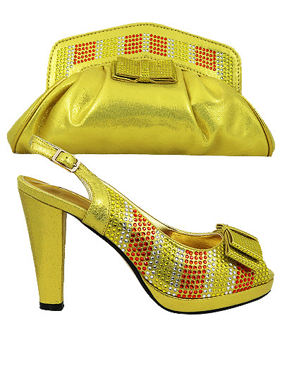 BLS803 - Yellow Bellissimo Shoes & Bag