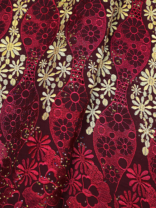 SLV596 - Perforated Voile Lace