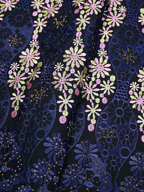 SLV596 - Perforated Voile Lace
