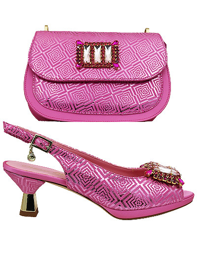 MTB430 - Baby Pink Leather Marta Fabi Shoes & Bag