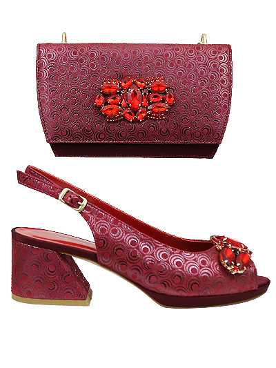 MTB432 - Wine Leather Marta Fabi Shoes & Bag