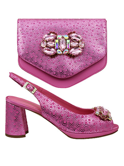 MTB460 - Baby Pink Leather Marta Fabi Shoes & Bag