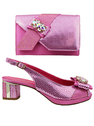 EDS1759 - Leather Baby Pink Enzo di Roma Shoe & Bag