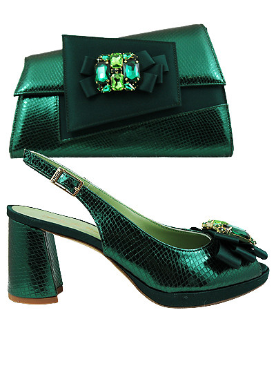 EDS1764 - Leather Bottle Green Enzo di Roma Shoe & Bag