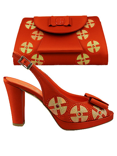 EDS1852 - Burnt Orange Enzo di Roma Shoe & Bag