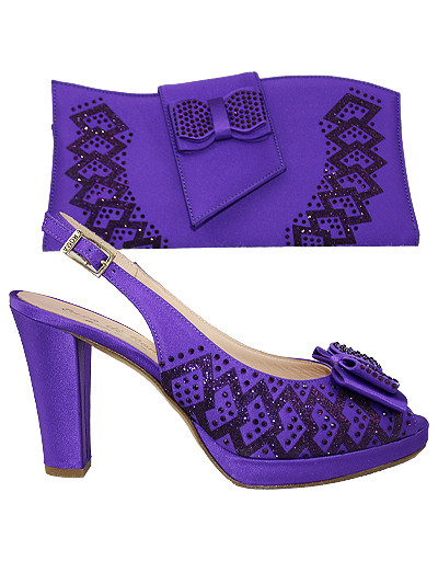 EDS1851 - Purple Enzo di Roma Shoe & Bag